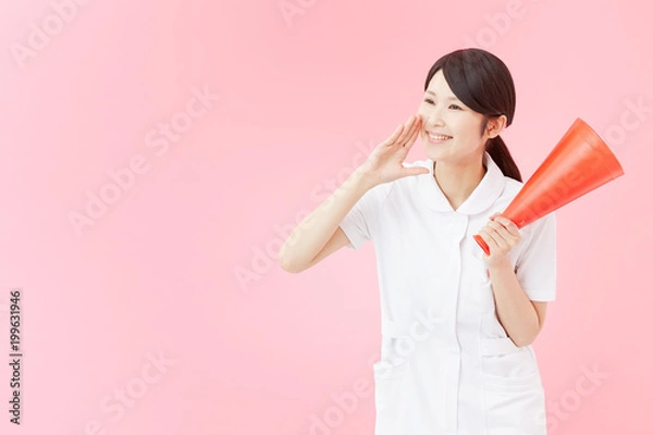 Fototapeta 女性　看護師　応援