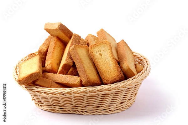 Fototapeta crispy rusk, cake rusk