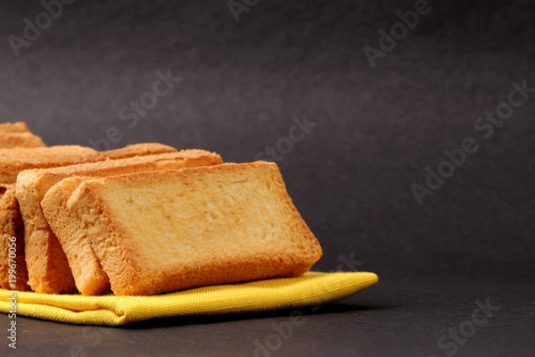 Fototapeta crispy rusk, cake rusk