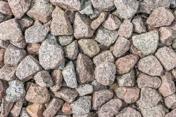 Obraz Railway ballast flat view background