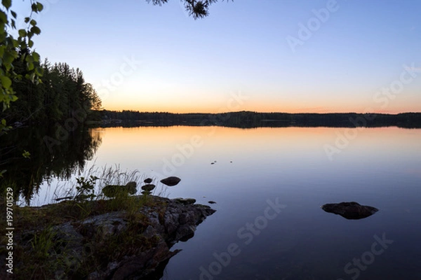 Obraz Night at the lake