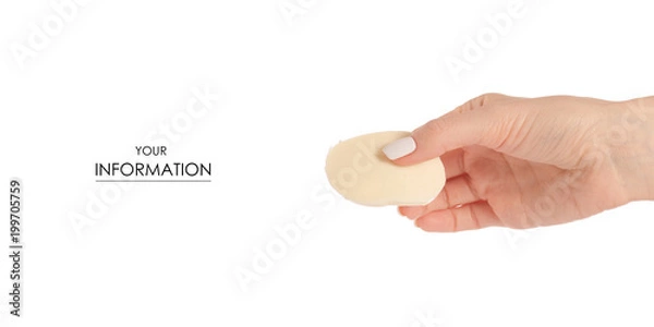 Fototapeta Mozzarella cheese in hand pattern