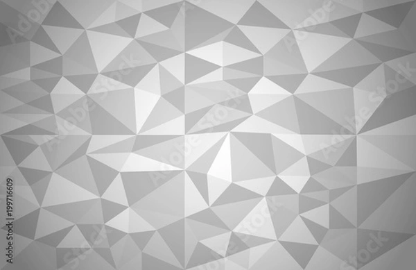 Obraz Abstract background of different triangles. Grey geometric vector background
