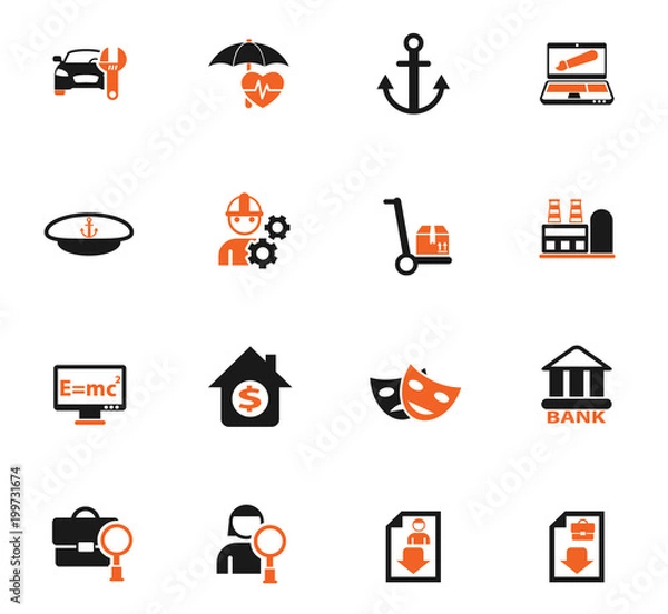 Obraz job search icon set