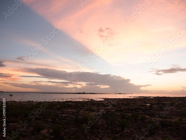 Obraz Tropical sunset over ocean
