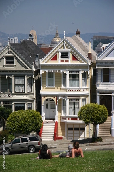 Obraz alamo square summer day