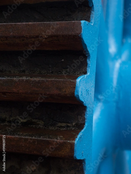 Fototapeta Blue red gears