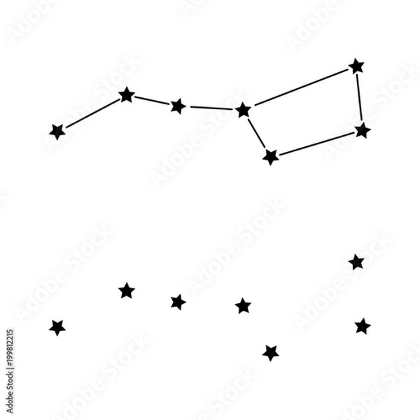 Obraz constellation of the Big dipper. vector illustration.