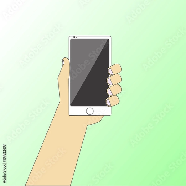 Obraz Hand holding a mobile