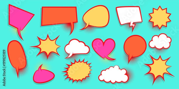 Fototapeta Colored speech bubble