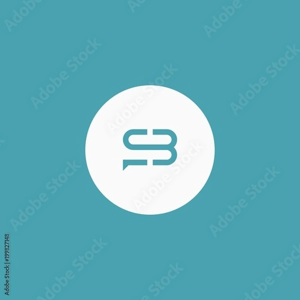 Obraz SB or BS Logo Icon