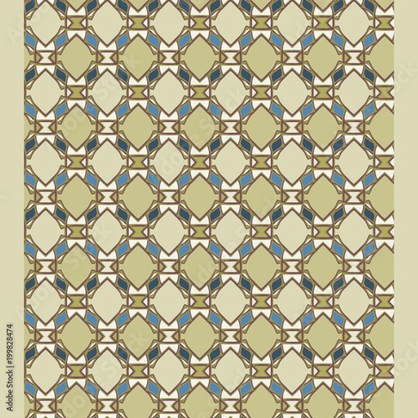 Fototapeta modern, ne trivial color abstract  geometric pattern, vector seamless from abstract forms in bright tones 