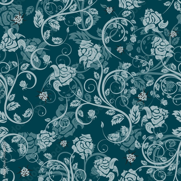 Fototapeta floral seamless pattern