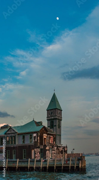 Fototapeta tower with moon