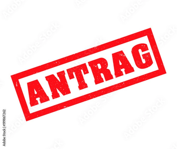 Fototapeta Antrag Stempel Rot