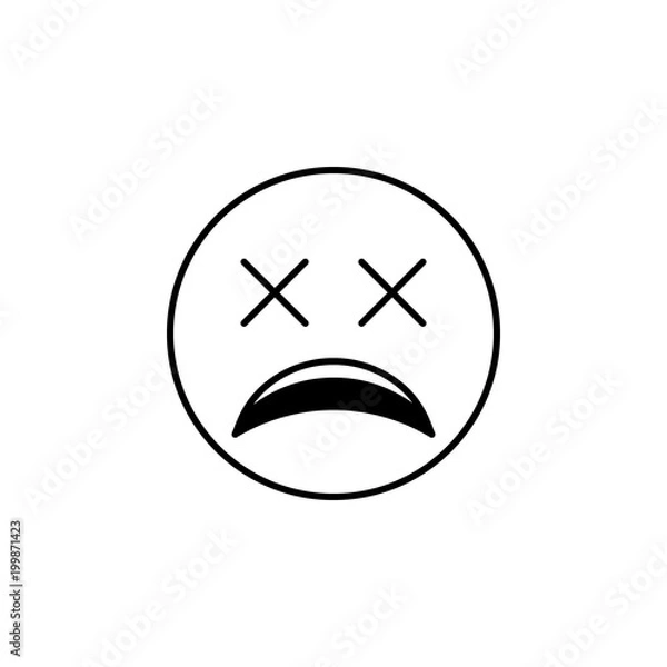 Obraz very tired icon. Detailed set of avatars of professions icons. Premium quality line graphic design. One of the collection icons for websites, web design, mobile app