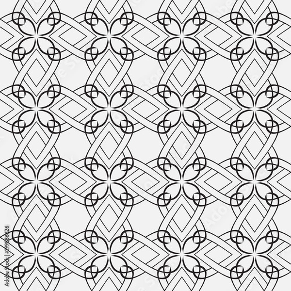 Fototapeta Vector seamless pattern.   Wallpaper for print. Vector illustration.