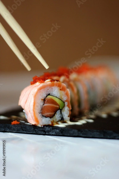 Obraz Sushi and Chopstick