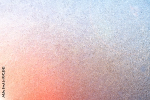 Obraz Frost on window glass close up abstract background photo texture