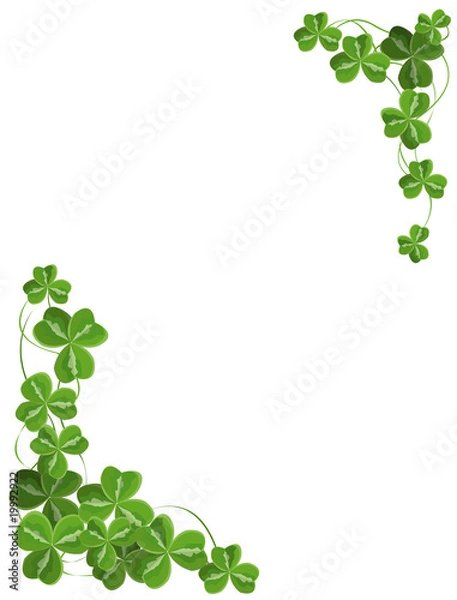 Obraz Shamrock corner ornament
