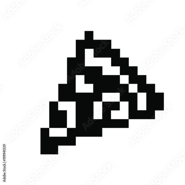 Fototapeta Slice pizza pixels