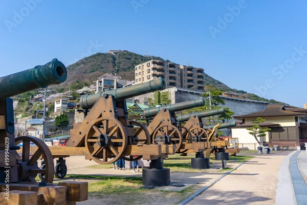 Fototapeta みもすそ川の長州砲