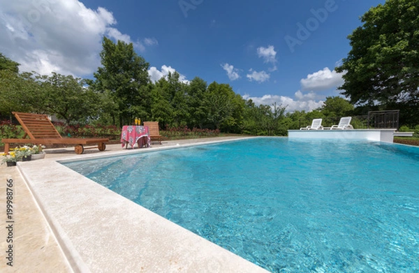 Obraz Relaxation on swimming pool