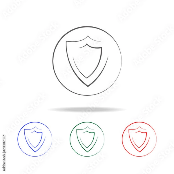 Fototapeta logo shield icon icon. Elements of cyber security multi colored icons. Premium quality graphic design icon. Simple icon for websites, web design, mobile app, info graphics