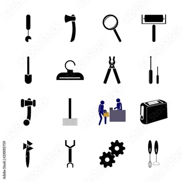 Obraz Instruments And Tools with blackground, analysis and creative