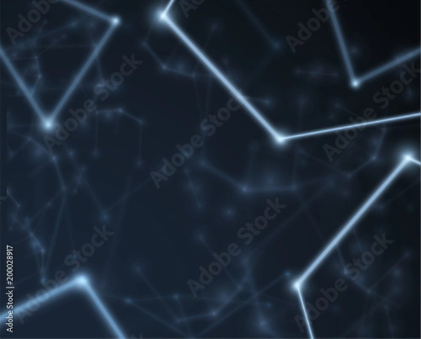 Obraz Polygonal connections vector background. EPS10.
