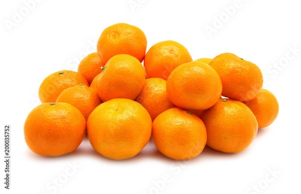 Obraz tangerine or mandarin fruit isolated on white background