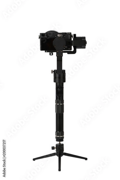 Fototapeta Stabilization System with 3-axis gimbals & Mirrorless Camera