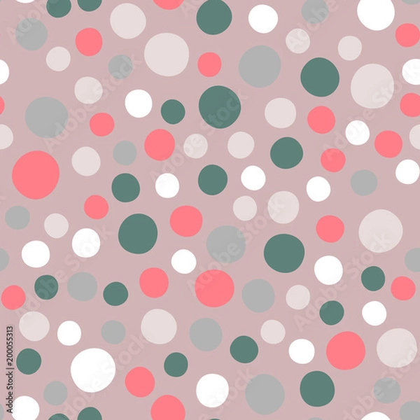Fototapeta Abstract polka dot vector seamless background