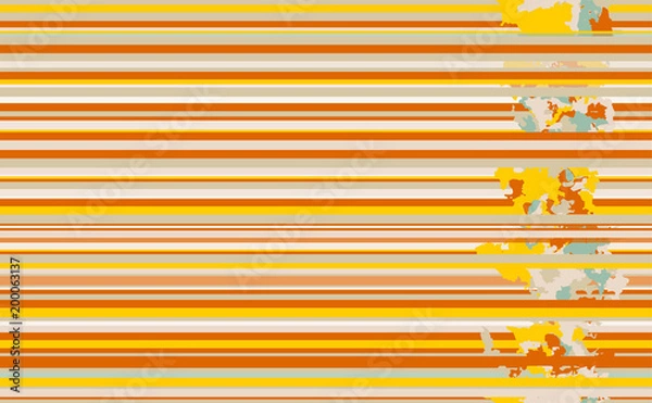Fototapeta Seamless horizontal lines pattern. Vector orange background