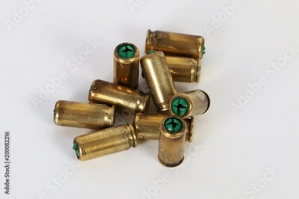 Obraz used bullets lying in the studio