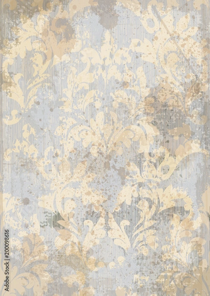 Obraz Baroque intricate pattern design. Luxury classic ornament background Vector.