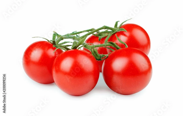Obraz Bunch of cherry tomatoes isolated on white background.