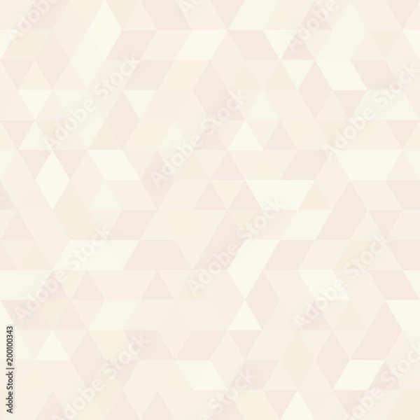 Fototapeta Geometric vector pattern with light yellow and pink triangles. Geometric modern ornament. Seamless abstract background