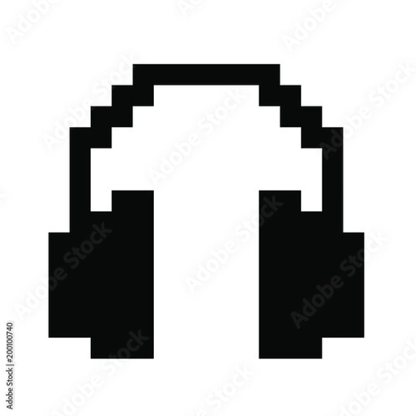 Fototapeta Headphone pixels