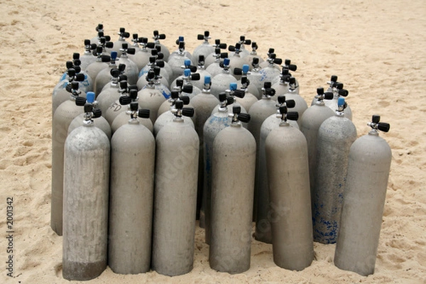 Fototapeta diving tanks 1