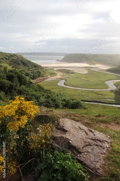 Fototapeta Three Cliffs Bay