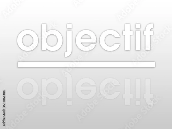 Fototapeta objectif sur fond blanc