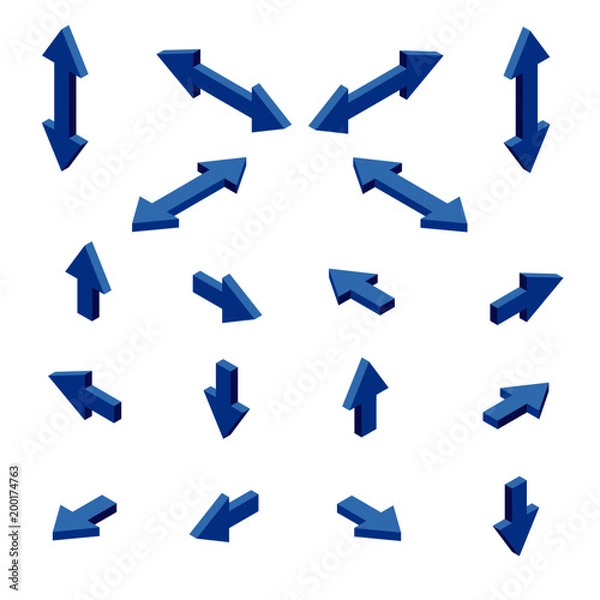 Obraz Isometric arrows. Vector