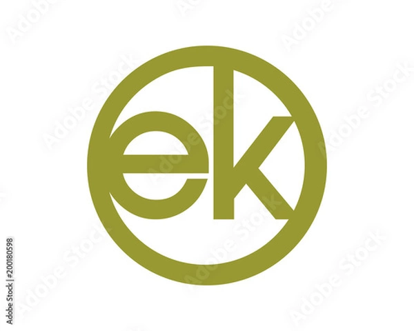 Fototapeta circle initial typography typeface logotype alphabet font image vector icon