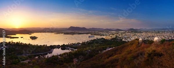 Obraz udaipur cityscape rajasthan, india
