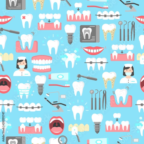 Obraz Dental seamless pattern