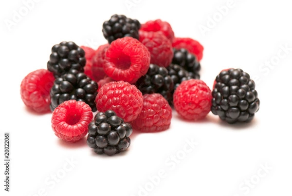 Fototapeta blackberry and raspberry