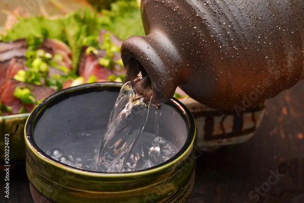 Fototapeta 焼酎と初鰹