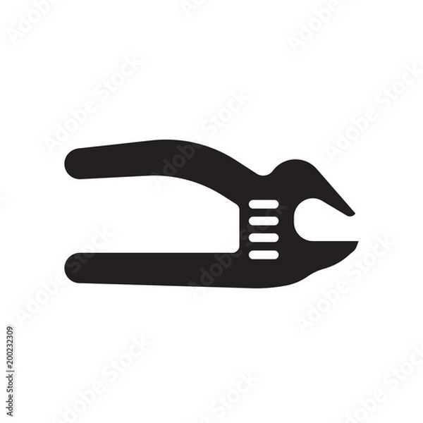 Fototapeta adjustable spanner icon isolated on white background