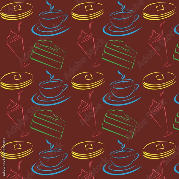 Fototapeta Pattern of dessert.